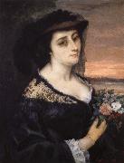 Gustave Courbet Portrait of Laure Borreau oil painting artist